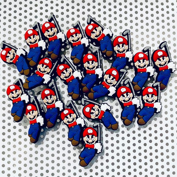 Lot of 20 Super Mario Shoe Charms + FREE Gift w/ALL orders (HYB018-13) - Picture 1 of 2